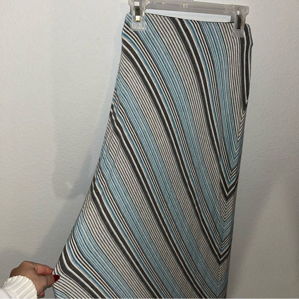Max Studio Casual Striped Stretchy Long Skirt​​